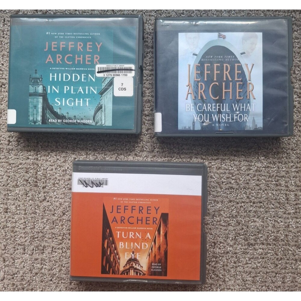 Jeffrey Archer Lot of 3 Audiobooks Books on CD Historical Fiction Crime Thriller